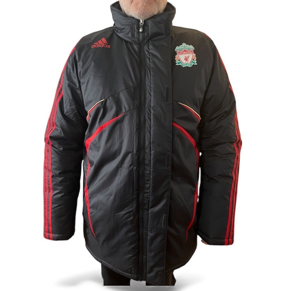 New With Tags Liverpool FC Official Licensed Padded Bench Coat Black/Red Size L - Picture 4 of 12